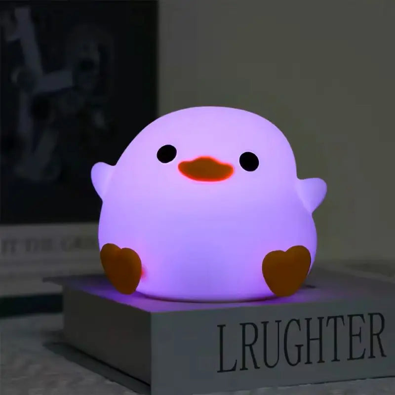 Cute Duck Night Light Silicone Material Touch Sensor USB Charging Birthday Gift Holiday Gift Bedlight